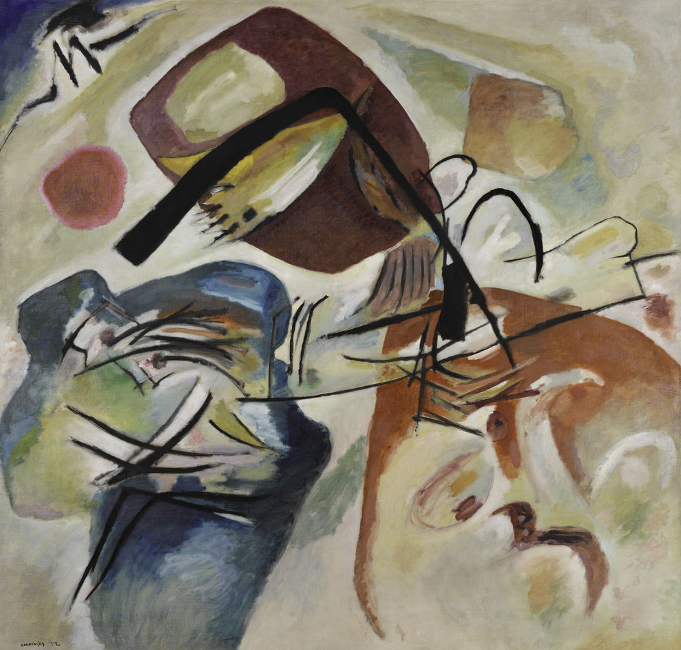 Vassily Kandinsky, Mit dem schwarzen Bogen II (Con arco negro), 1912. © Centre Pompidou, MNAM-CCI/Hélène Mauri/Dist. GrandPalaisRmn