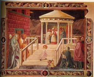 Paolo Uccello. Presentación de la Virgen en el templo
